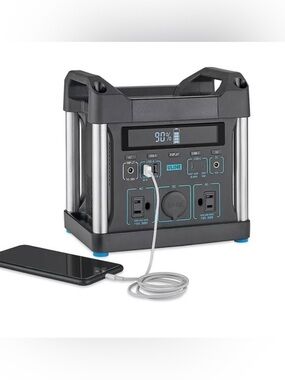 Uline Portable Power Station with 8 ports: 2 AC, 2 USB-A, 2 USB-C & 2 DC.